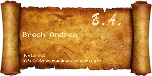 Brech Andrea névjegykártya
